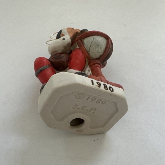 1980‎ Norman Rockwell Porcelain Santa Christmas Ornament Olde World Traditional - Picture 5 of 9